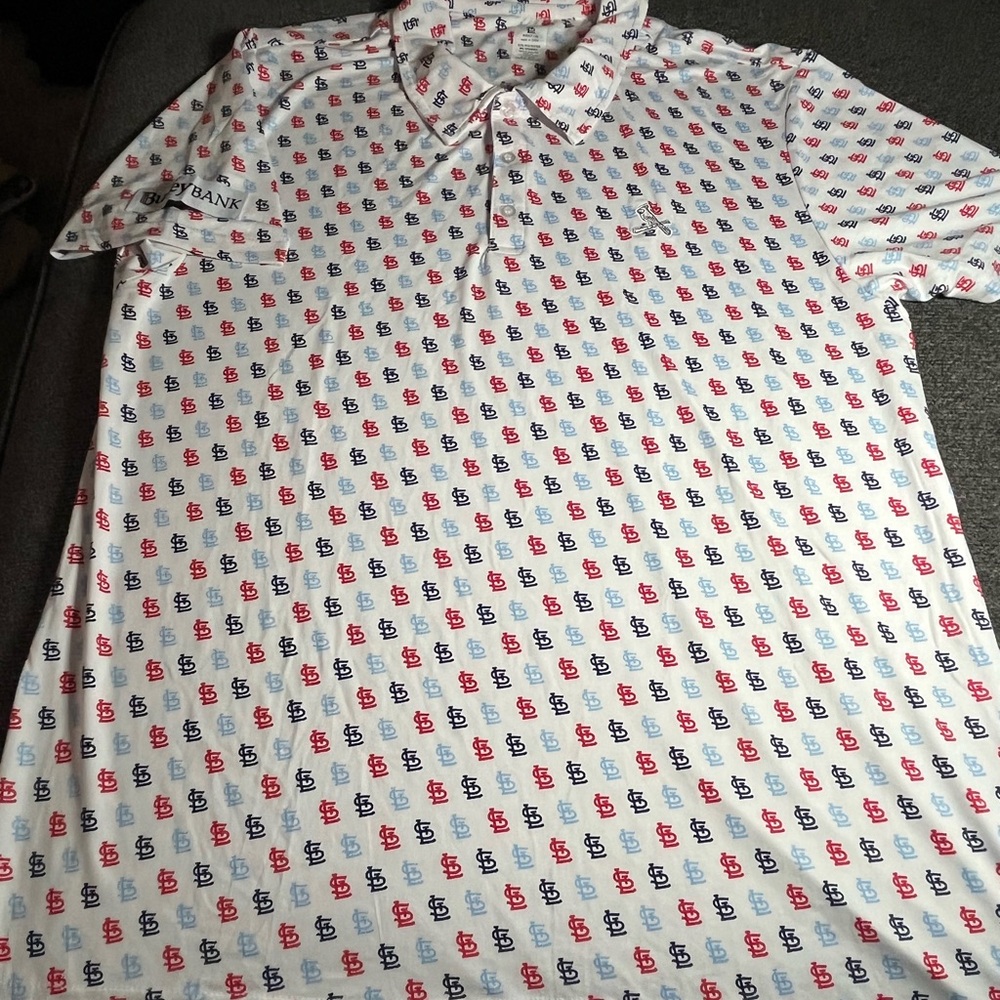 St. Louis Cardinals MLB Polo Shirt Adult Size XL Promo Game Giveaway